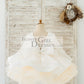 Long Sleeves V Back Crystal Beaded Tulle Satin Wedding Flower Girl Dress Kids Party Dress