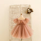 Ball Gown 3D Butterflies Mauve Tulle Ruffles Wedding Flower Girl Dress