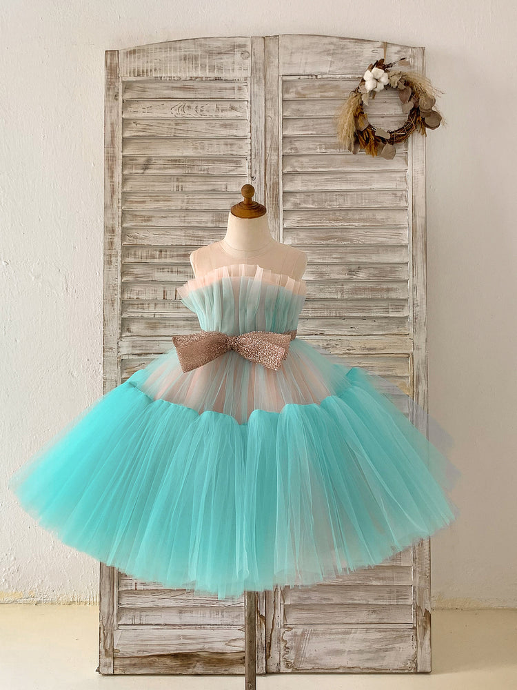 sheer tutu dress Ocean Wave Sheer Sleeves Maxi Tulle Dress