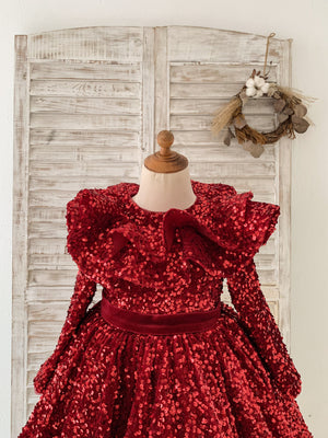 burgundy flower girl dress 4t Burgundy Flower Girl Dress Children Formal Prom Dress