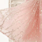 Long Sleeves Pink Crystal Beaded Wedding Flower Girl Dress Birthday Party