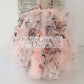 Ball Gown Embroidery Lace Tulle Cap Sleeves Keyhole Back Wedding Flower Girl Dress Kids Party Dress