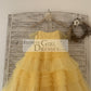 Ball Gown Off Shoulder Yellow Ruffle Tulle Wedding Flower Girl Dress Kids Party Dress