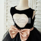 Black Velvet Tulle Keyhole Back Wedding Flower Girl Dress with Sequin Bow