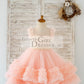 Blush Pink V Back Pearl Beaded Tulle Wedding Flower Girl Dress Kids Party Dress