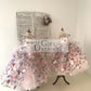 Embroidery Lace Tulle Cap Sleeves Keyhole Back Wedding Flower Girl Dress Kids Party Dress
