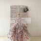 Embroidery Lace Tulle Cap Sleeves Keyhole Back Wedding Flower Girl Dress Kids Party Dress