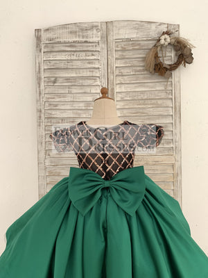 Hi-Low Layered Green Satin Sequin Tulle Cap Sleeves Flower Girl Dress - Flower Girl Dresses Hi-Low Layered Green Satin Sequin Tulle Cap Sleeves Flower Girl Dress - Flower Girl Dresses