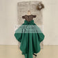 Hi-Low Green Satin Rose Gold Sequin Tulle Cap Sleeves Wedding Flower Girl Dress Kids Princess Party Dress
