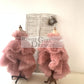 Hi Low Pleated Tulle Wedding Flower Girl Dress Kids Birthday Party Ball Gown Dress