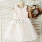 Ivory Lace Tulle Pink Satin Wedding Flower Girl Dress Junior Bridesmaid Dress