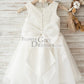 Ivory Lace Tulle Wedding Flower Girl Dress with Big Bow
