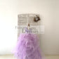 Lavender Lace Tulle Wedding Flower Girl Dress Kids Party Dress Ball Gown with Feathers/Horsehair