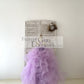 Lavender Lace Tulle Wedding Flower Girl Dress Kids Party Dress Ball Gown with Feathers/Horsehair