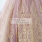 Mauve Tulle Gold Lace Sheer Back Wedding Flower Girl Dress Kids Party Dress