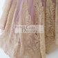 Mauve Tulle Gold Lace Sheer Back Wedding Flower Girl Dress Kids Party Dress