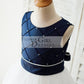 Navy Blue Taffeta Ivory Tulle Wedding Party Flower Girl Dress with Pearls