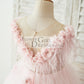 Off Shoulder Pink Tulle Feathers Wedding Party Flower Girl Dress