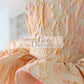 Pink Jacquard Hi Low Tulle Wedding Flower Girl Dress Kids Princess Party Dress