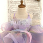 Rainbow Ruffle Tulle Butterfly Beaded Sequin Backless Wedding Flower Girl Dress Kids Birthday Party Ball Gown Dress