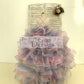 Rainbow Ruffle Tulle Butterfly Beaded Sequin Backless Wedding Flower Girl Dress Kids Birthday Party Ball Gown Dress